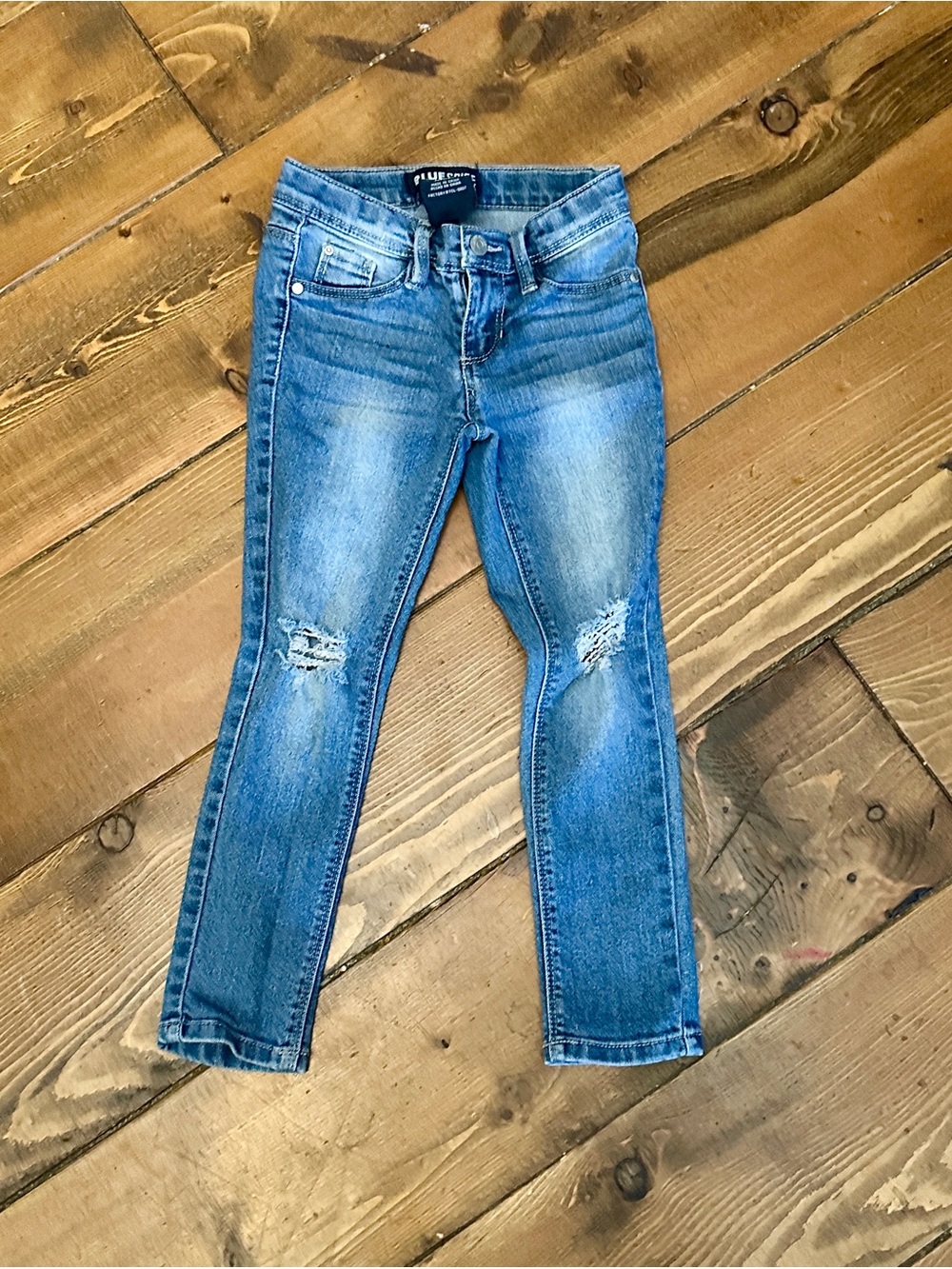 Girls' Light Blue Distressed Skinny Jeans
